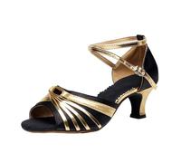 HOOUDO Silberne Sandalen Damen Mit Absatz Latin Dance Shoes Mid High Heel Soft Sandals (Black, 39) Heels Schuhe Ballet Absatzschuhe Elegant Hohe Sexy Damenschuhe 39 Rosa Slingpumps Beige Marken
