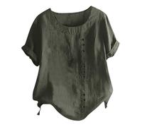 HOOUDO Sonderangebote Restposten Bauchfreie Tops Helle Oberteile Damen Neckholder Top Damen Frauen Sommer Kleidung Swiss Polka Dot Chiffon-Hemd Bluse Damen Kurzarm Altrosa Meine Bestellungen Sale