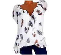 HOOUDO Sonderangebote Schnäppchen Lose Ärmellen-T-Shirt Kurze Töpfe im Sommer V-Kragen für Frauen Top Mit Tiefem Ausschnitt Fitness Tshirt Damen Damen Oberteil Mit Gummizug Sale Angebote Bestellung
