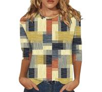 HOOUDO Sonderangebote Schnäppchen Sommer Oberteile Damen 48 Basic Tops Damen Pullover Elegant Frauen Oberteil Blusen Damen Viskose Schlupfbluse Mit Gummizug Am Bund Sale Angebote Bestellung