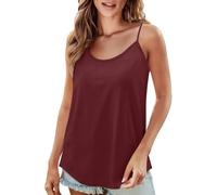 HOOUDO Sonderangebote Schnäppchen T-Shirt Damen Oversize V Ausschnitt Lederweste T Shirt Ärmellos Blusen Aermellos Sommerblusen Leicht Und Luftig Top Mit Gummizug Am Saum Schwarz Weiß Gestreift