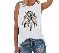 HOOUDO Sonderangebote Schnäppchen Tank Top Damen Neckholder Tanktop Sommer Ärmellose Poloshirt Shirt Rückenausschnitt Weiß Weißes T-Shirt Mit Schrift Sport Unterhemd Warm T Kurz Marineblau Tankini