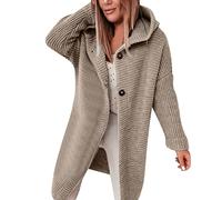 HOOUDO Strickjacke Damen Lang Temperament, lose Strickjacke, Damenpullover, große Damenbekleidung Damenstrickjacken