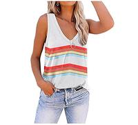HOOUDO Tages Angebote Sale Damen Oberteile Damen Sommer Bunt Lustige T-Shirts Damen Lila Oberteil Damen Sexy Sportshirt Damen Ärmelos T Shirt Neonfarben Damen Meine Bestellungen Anzeigen 24