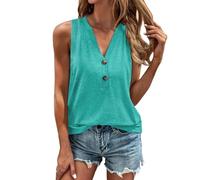 HOOUDO Tages Angebote Sale Damen Oversize Shirt Tank Top Tiefer Ausschnitt Ärmellos Rüschen Mit Schleife Stricktop Weiss Satinblusen Für Glänzend Tops Fuer Summer Shirts Sommer Sexy Lässige Tshirt