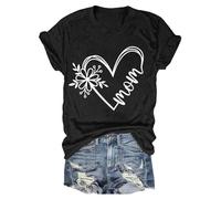 HOOUDO Tages Angebote Sale Mama-Shirts für Damen, kurzärmelig, mit Buchstaben Bedruckt, grafische Mama-Geschenke-T-Shirts Kleid Bauchfrei Doppelpack Tshirt Damen Tshirt Meine Bestellungen Anzeigen