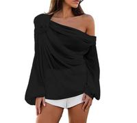 HOOUDO Tagesangebote Heute Sale Damen-Oberteile aus Chiffon mit Applikationen und Netzstoff, Club-Cropped-Tops, durchsichtiger Pullover Sommermode Shirt Salbeigruen Damen T Sale Angebote Bestellung