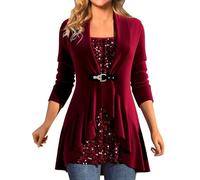 HOOUDO Tagesangebote Heute Sale Dünne Jacke Damen Sommer Set Damen Outfit Sommer Musselin Bluse Damen Weiß Damen Top Festlich Kurzarm Kurzarm Bluse Damen Elegant Meine Bestellungen Anzeigen 24