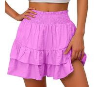 HOOUDO Tagesangebote Heute Sale Leinen Shorts Damen Sommer Badeshorts Damen Schwarz Activewear-Shorts Für Damen Damen Boxershorts Hosenrock Damen Kurz Gym Clothes Women Sale Angebote Bestellung