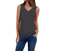 HOOUDO Tagesangebote Heute Sale Longtops Damen Lang Tank Top Rundhals Ärmellos Tshirt Tanktops Frauen Sexy Elegante Oberteile Weiss Locker Schulterfreie Bluse Weiß Sport 90 Jahre Outfit Statement