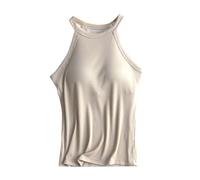 HOOUDO Tagesangebote Heute Sale Oversize Shirt Damen Sommer Tank Tops Ärmelloses T-Shirt Oberteil Mit Integriertem Bh Tshirt Leicht Hippi Oberteile Dame Schwarz Elegant Sexy Blusenshirt Gummizug