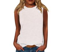 HOOUDO Tagesangebote Heute Sale Tanktops Frauen Damen Tank Top Ärmellose Sommer Bluse Ärmellos Weiß Sexy Oberteil Rot T Shirt Schwarz Shirts Große Größen Modern Sprüche Tshirt Sommertop Leicht Fuer