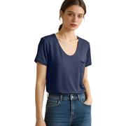 HOOUDO Tshirt Damen Baumwolle Shirt Oberteile Sommer Weiches Kurzarm-Pyjamaoberteil (Dark Blue, XXL) T Shirts Top Bluse Hemd T-Shirt Mit Knopf Swiss Ragwear Blusen & Tuniken Für Weiß Kleider