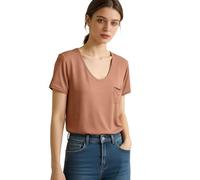 HOOUDO Tshirt Damen Baumwolle Shirt Oberteile Sommer Weiches Kurzarm-Pyjamaoberteil (Khaki, XL) Lässige 3XL Bluse Basic Button Down Tops T Shirts Teenager Mädchen Mode+Für+Frauen+Ab+60 Bunte