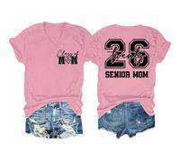 HOOUDO Tshirt Damen Sommer Basic Shirt Oberteile 2026 - Tri-Blend-T-Shirt Für High School Und College (Pink, L) T-Shirs Mit Quadratischem Ausschnitt Party Outfit Sexy Totenkopf Poloshirt