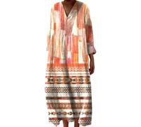 HOOUDO Tshirt Damen Sommer Basic Shirt Oberteile Für Mit V-Ausschnitt, Langen Ärmeln Und (Orange, M) Oversized Kurz Gant Damenblusen Rückenausschnitt T 3/4 Arm Unterhemden Weiß Baumwolle St.
