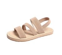 HOOUDO Wander Sandalen Damen, Arch Support Mit Orthopädische Shoes Adult Female Long Slipper Socks For Women Summer Solid Color Casual Toe Flat Soft Indoor (Beige, 42) Strandschuhe Damen