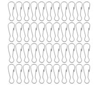 HOOWIFFY Karabinerhaken 2,8cm 100 Stück aus Edelstahl Vielseitige und Tragbare Metall Schnallen Silberfarbene Verbindungsschnalle für Schlüsselanhänger und Taschen für Büro und Zuhause