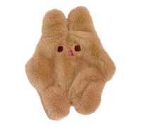 HOOWIFFY Münzbeutel Kleiner Geldbörse mit Hasenmotiv, Plüsch für Damen | Kartentasche mit Reißverschluss, 1 Stück, Khaki, für Shopping und Reisen, Niedlich und Kreativ