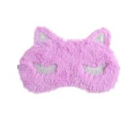 HOOWIFFY Violette Einhorn Schlafmaske aus Weichem Plüsch mit Hochelastischem Band Atmungsaktive Augenmaske für Schlaf Reisen Arbeit Druckfrei und Flexibel