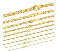 hoplo holzenplotz Edle massive Goldkette Panzerkette Halskette aus 750-18 Karat Gold, Länge:45, Kette_Breite:2.1 mm