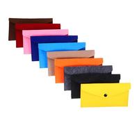 HORIALENCE 10 Stück Filzbeutel mit Druckknopfverschluss Aufbewahrungstaschen für Handy Kleingeld und Ladekabel Weicher Filz Mehrfarbig Handliche Geldumschläge für Reise und Alltag