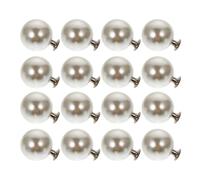 HORIALENCE 100 Stück Modische Perlmuttknöpfe mit Perlen Design aus Kunststoff und Metall Elegante Dekorative Knöpfe zum Nähen für Hemden und Pullover für Selbstgemacht Bastelbedarf