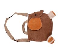 HORIALENCE Elefanten Motiv Mädchen Umhängetasche aus Cordstoff Verstellbarer Schultergurt Geräumige Schultertasche mit Reißverschluss Khakifarben