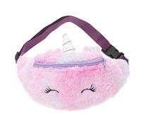 HORIALENCE Plüsch Umhängetasche für Mädchen Einhorn Design Verstellbare Tragbare Hüfttasche mit Buntem Farbverlauf für Reisen und Freizeit