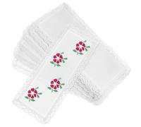 HORIALENCE Selbstgemacht Kreuzstich Lesezeichen Dünn und Leicht 10 Stück aus Weißem Polyester Blanko Stickvorlage zum Sticken für Bastelprojekte und Lesezeichen