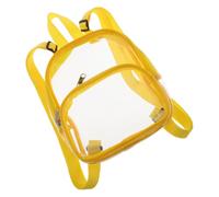 HORIALENCE Wasserdichter Transparenter Pvc rucksack Kleiner Stadionrucksack Ergonomisch für Schule Festival Sport Reise Geeignet Gelb