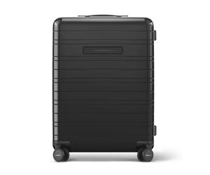 Horizn Studios | Check-In Luggage | H6 in Glossy All Black | Vegan Hard Shell | 46cm x 64cm x 24cm | 3.7kg