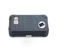 Horizontale Umhängetasche aus Aluminium - leichte, kompakte Reisetasche mit verstellbarem Riemen, RF-Blockierung, Innentaschen und sicherem Verschluss - stilvolle Schultertasche für Damen und Herren