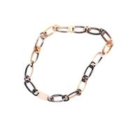 Horn Gliederkette Rivo4 gemixte Farben matt geschliffen ca. 90 cm, echt Rinderhorn Naturmaterial unikate Handarbeit plastikfrei nicht allergen metallfrei Fair Trade Öko Schmuck nachhaltig Vintage