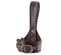 Hornhalter für Trinkhorn dunkelbraun, mit Schnalle, versch. Größen