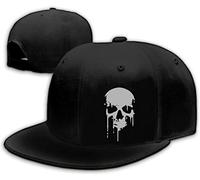 Horror Skull Hat Snapback Hat for Men Women Black Adjustable Classic Adult Baseball Cap Flat Bill Hip Hop Cap