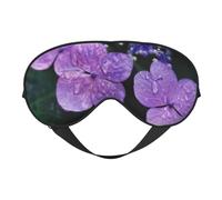 Hortensien-Schlafmaske aus Seide, elastisches Band, für Reisen und Nickerchen, weiche Augenabdeckung für Reisen, Yoga, Nickerchen