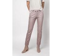monari - Straight Leg Hose mit Lederoptik taupe - Gr. - 36