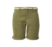 Bermudas S.OLIVER, Damen, Gr. 38, N-Gr, summer khaki, Web, Obermaterial: 98% Baumwolle, 2% Elasthan, ca. Mitte Oberschenkel, Hosen Bermudas, inkl. geflochtenem Gürtel, Baumwollstretch (34867648-38) su