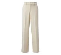 Stoffhose S.OLIVER, Damen, Gr. 44, N-Gr, beige, Web, Obermaterial: 74% Polyester, 22% Viskose, 4% Elasthan. Futter: 100% Polyester, unifarben, lang, Hosen Stoffhose, mit Bundfalte (22126027-44) beige