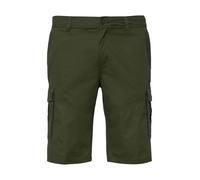 Cargoshorts, Herren, Gr. 46, N-Gr, grün (dunkelgrün), Web, Obermaterial: 98% Baumwolle, 2% Elasthan, S.OLIVER MEN BIG SIZES, unifarben, regular fit knielang, Hosen, mit Cargo Taschen (57061956-46) dun