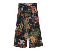 s.Oliver Hose – gemustert aus satinierter Viskose – Loose Fit – 98 blau/mehrfarbig