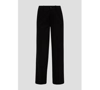 Jersey-Hose mit Twillstruktur und Wide Leg 42 schwarz