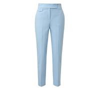 Anzughose S.OLIVER BLACK LABEL, Damen, Gr. 40, N-Gr, light blau, Web, Obermaterial: 50% Polyester, 47% Baumwolle, 3% Elasthan, unifarben, slim fit knöchelfrei, Hosen Anzughose, mit Bügelfalten (726701