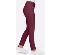 Stretch-Hose HEINE, Damen, Gr. 25, Kurzgrößen, bordeaux, 48% Baumwolle, 45% Polyester, 7% Elasthan, Miedereinsatz:15% Elasthan, 85% Polyamid, unifarben, lang, Hosen (99112529-25) bordeaux