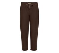 Cartoon Leinenhose Damen unifarben Dunkelbraun Größe 36