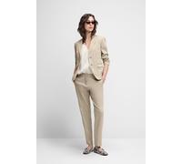Anzughose CINQUE "CIHAMELIN", Damen, Gr. 36, N-Gr, beige, Web, Obermaterial: 64% Baumwolle, 33% Polyester, 3% Elasthan, unifarben, gerade, unten schmal lang, Hosen Anzughose, Tapered Fit, fließender S