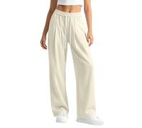 Hose Damen High Waist Jogginghose Damen Hohe Taille Bauchweg Sporthose Bequeme Yogahose Lang Geschnitten Blickdicht mit Taschen für Fitness Training Laufen Alltag Freizeit S Khaki