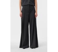 comma - Fließende Wide-Leg-Hose mit Bundfalten grau - Gr. - 34/REG
