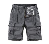 Hose Herren Cargo Shorts MäNner Shorts Multi Taschen Sommer Kurze Hose Arbeitshose Gummibund LäSsig Bequeme Hose Herren HosenträGer Herren Weiß Breite Jogginghose Hose Mit Beintaschen Herren
